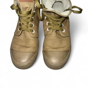 Bangs Size 7.5 Khaki Green High-Top Sneakers